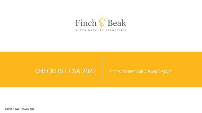 Finch & Beak Preparation Checklist DJSI 2022